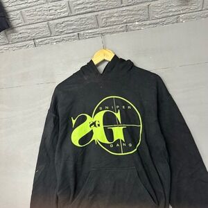Sniper Gang SG Hoodie Mens Medium Black Neon Green Kodak Black Rap Streetwear